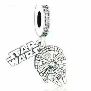 NEW•Silver Millennium Falcon Ship DIY charm
